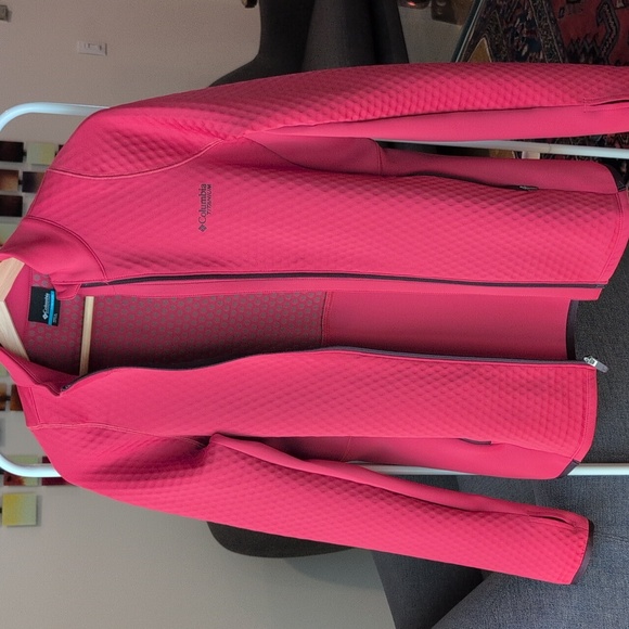 Columbia Crystal Leaf Omni-Heat Helix full-zip jacket, Red/Salmon, Ladies Medium - Picture 9 of 9
